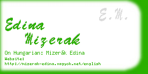 edina mizerak business card