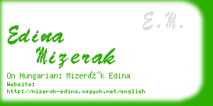 edina mizerak business card